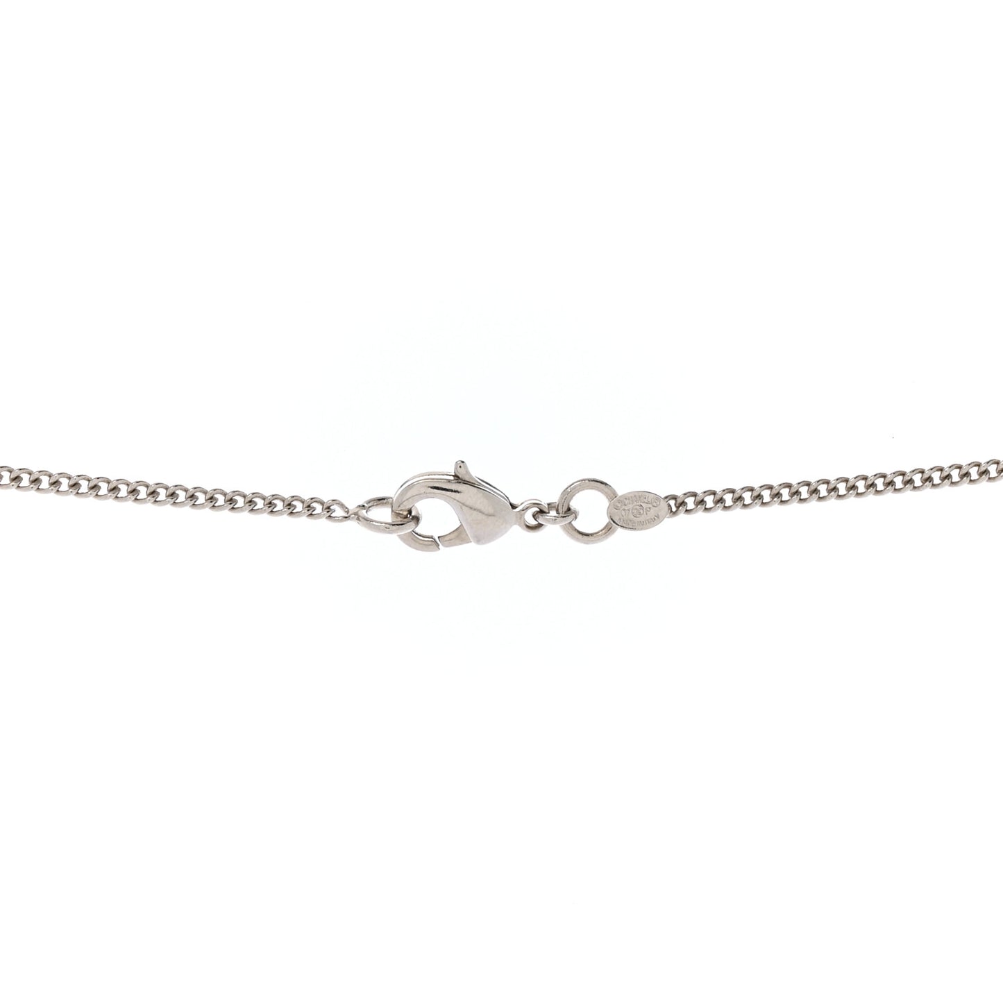 Crystal CC Camellia Necklace Silver