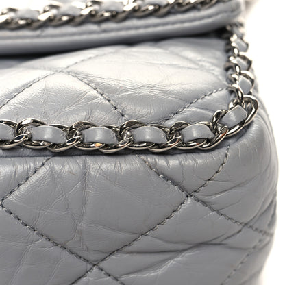 Chanel Crumpled Calfskin Large Chain All Over Flap Grey 13 of 13