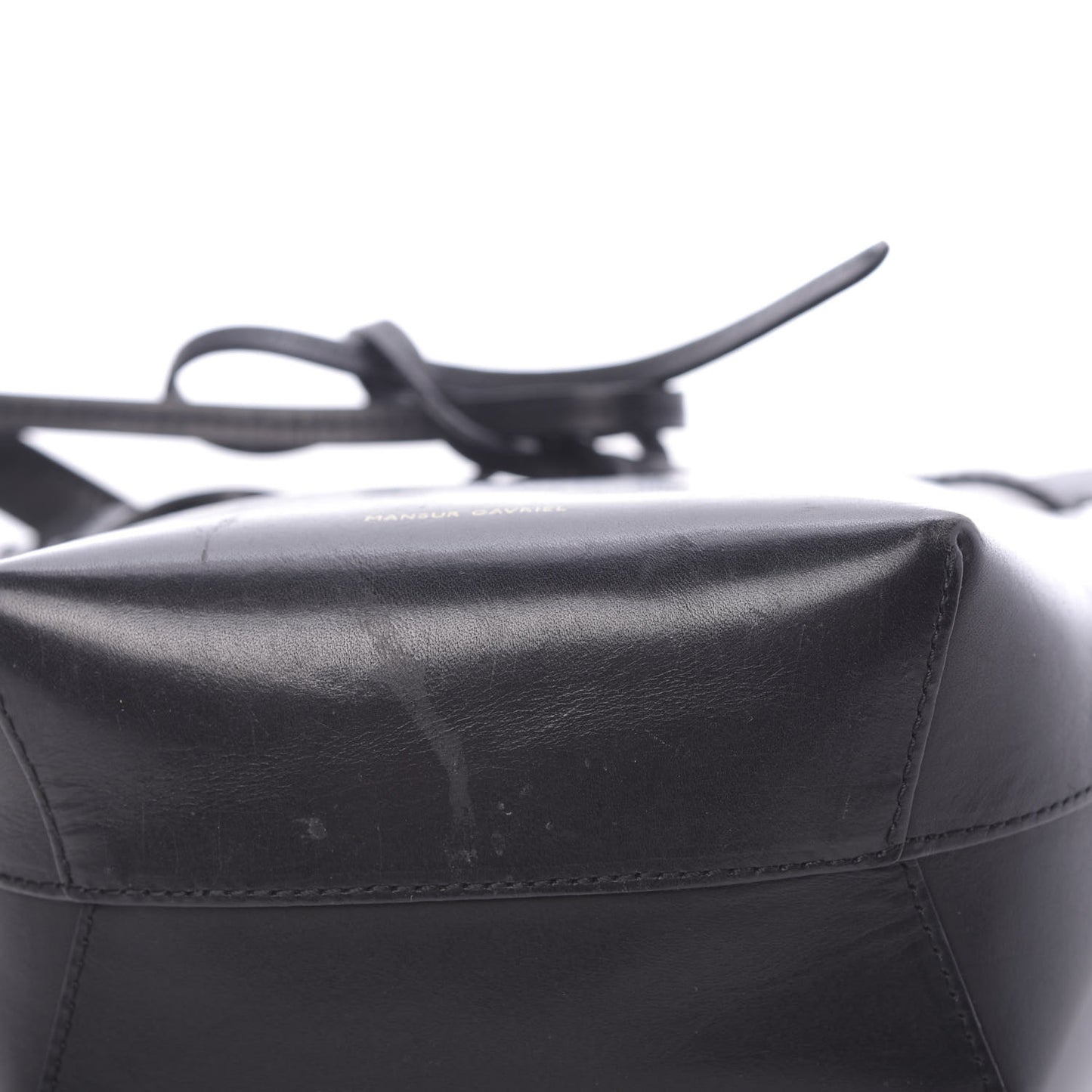 Calfskin Mini Mini Bucket Bag Black Flamma