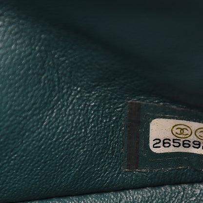 Chanel Caviar Quilted Medium Double Flap Dark Green 7 of 12