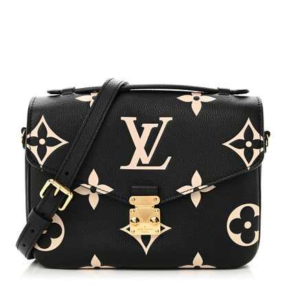 Louis Vuitton Empreinte Monogram Giant Pochette Metis Black Beige 1 of 9