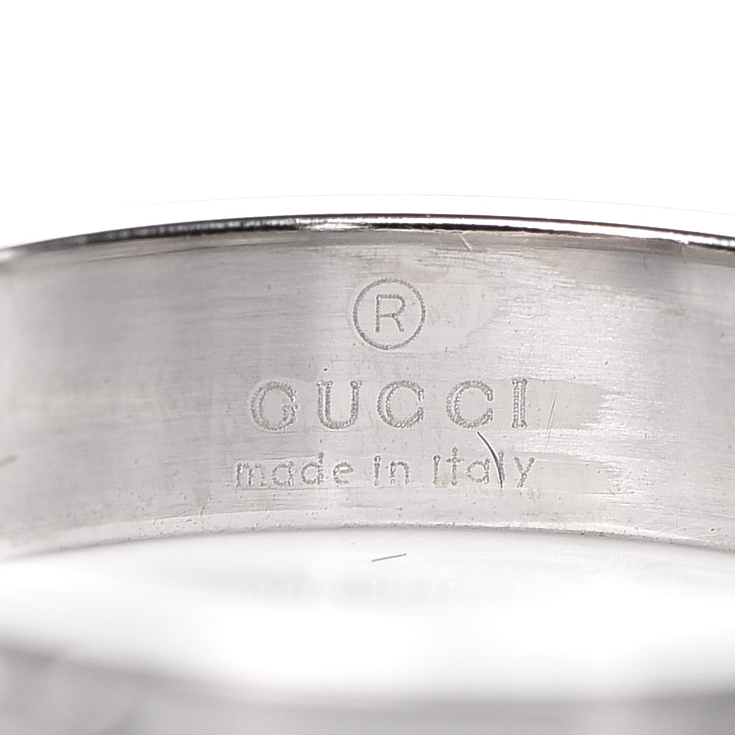 Gucci 18K White Gold 4mm Icon Thin Band Ring 6 3 of 5