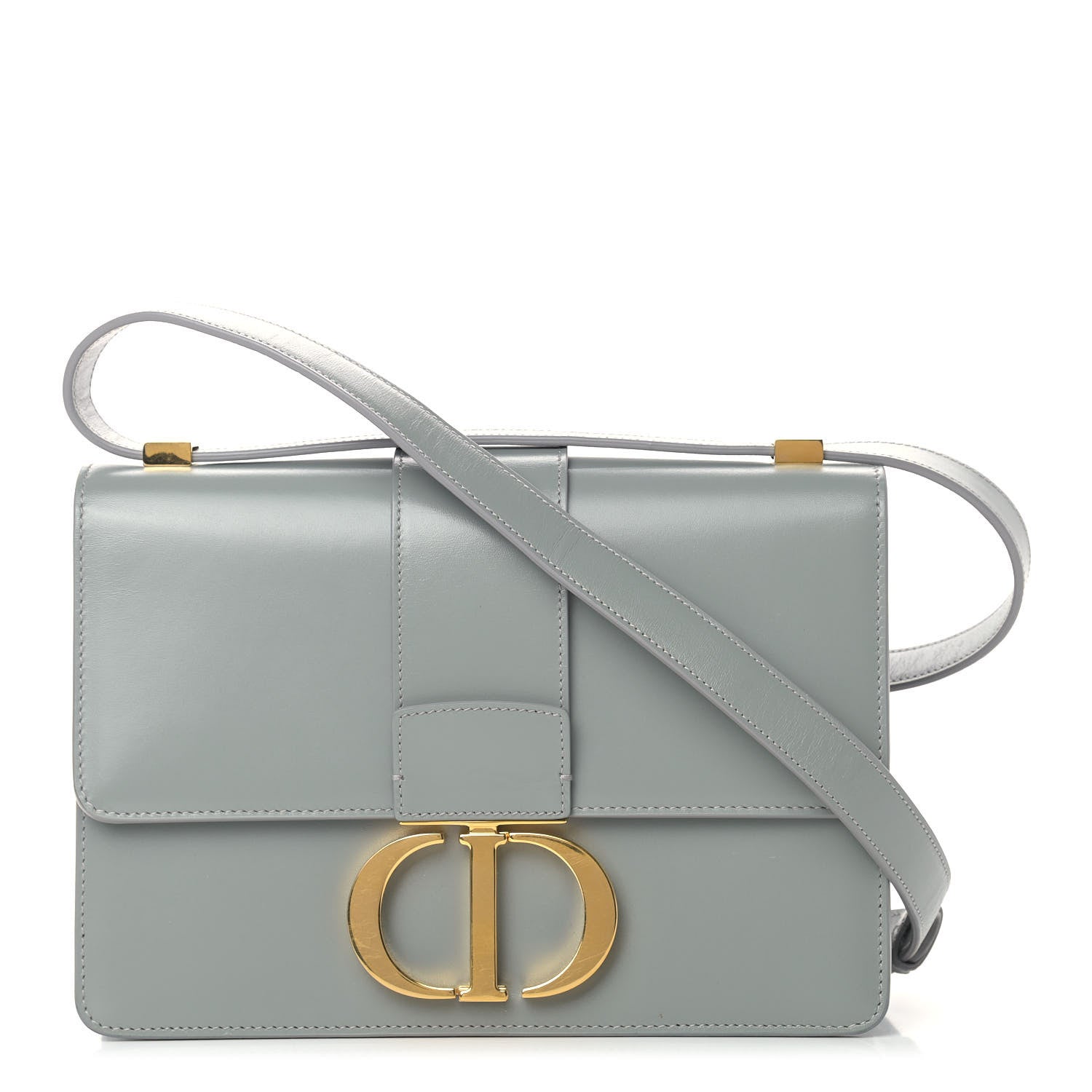Christian Dior Smooth Calfskin 30 Montaigne Flap Bag Gray 1 of 13