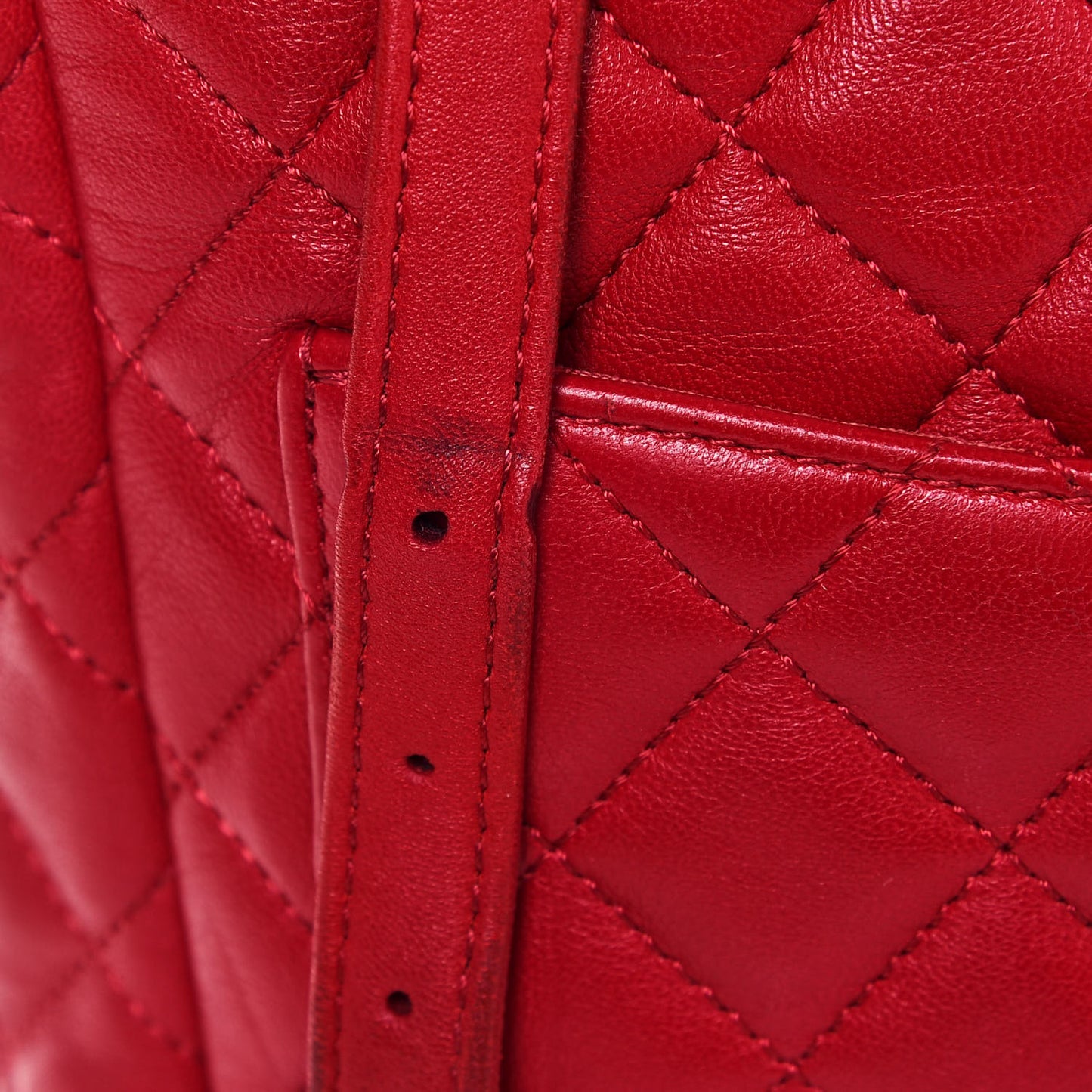Lambskin Quilted Small Urban Spirit Backpack Red