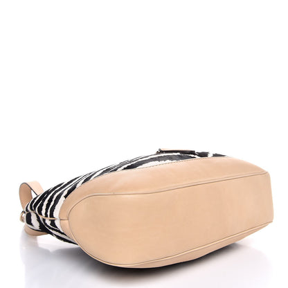 Gucci Pony Hair Zebra Print Medium Jackie Shoulder Bag 4 of 7