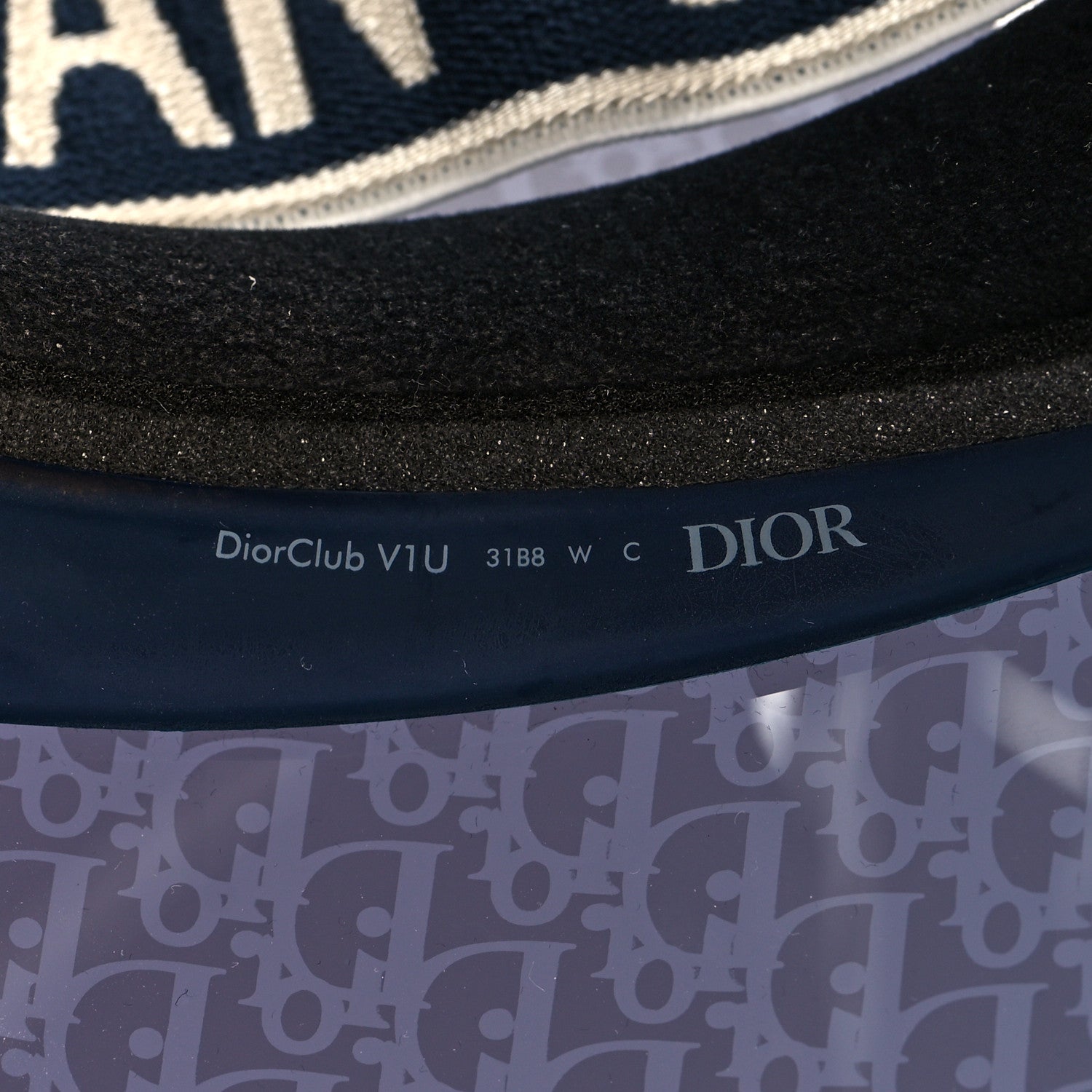 Christian Dior Oblique DiorClub V1U Sun Visor Blue 6 of 7