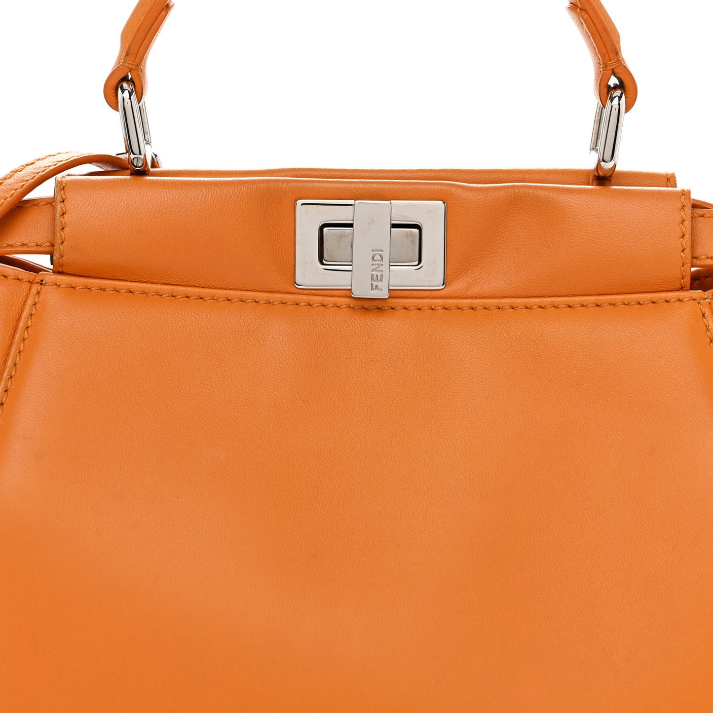 Nappa Mini Peekaboo Iconic Satchel Giallo Syrup