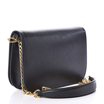 Prada Saffiano Lux Crossbody Bag Black 3 of 9