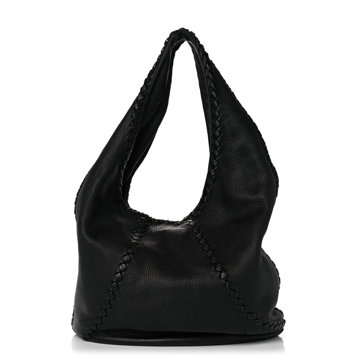 Cervo Deerskin Large Hobo Black