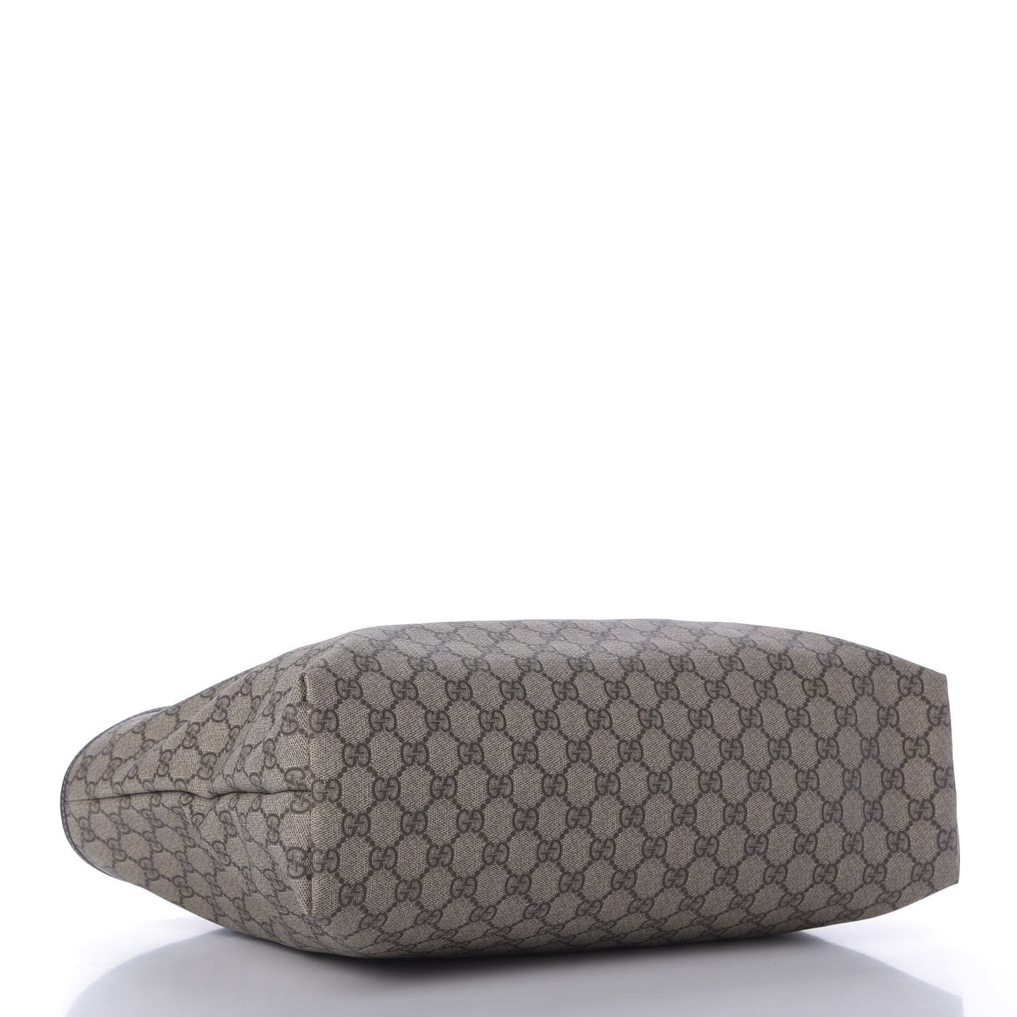 GG Supreme Monogram Medium Zippered Shopping Tote Dark Brown