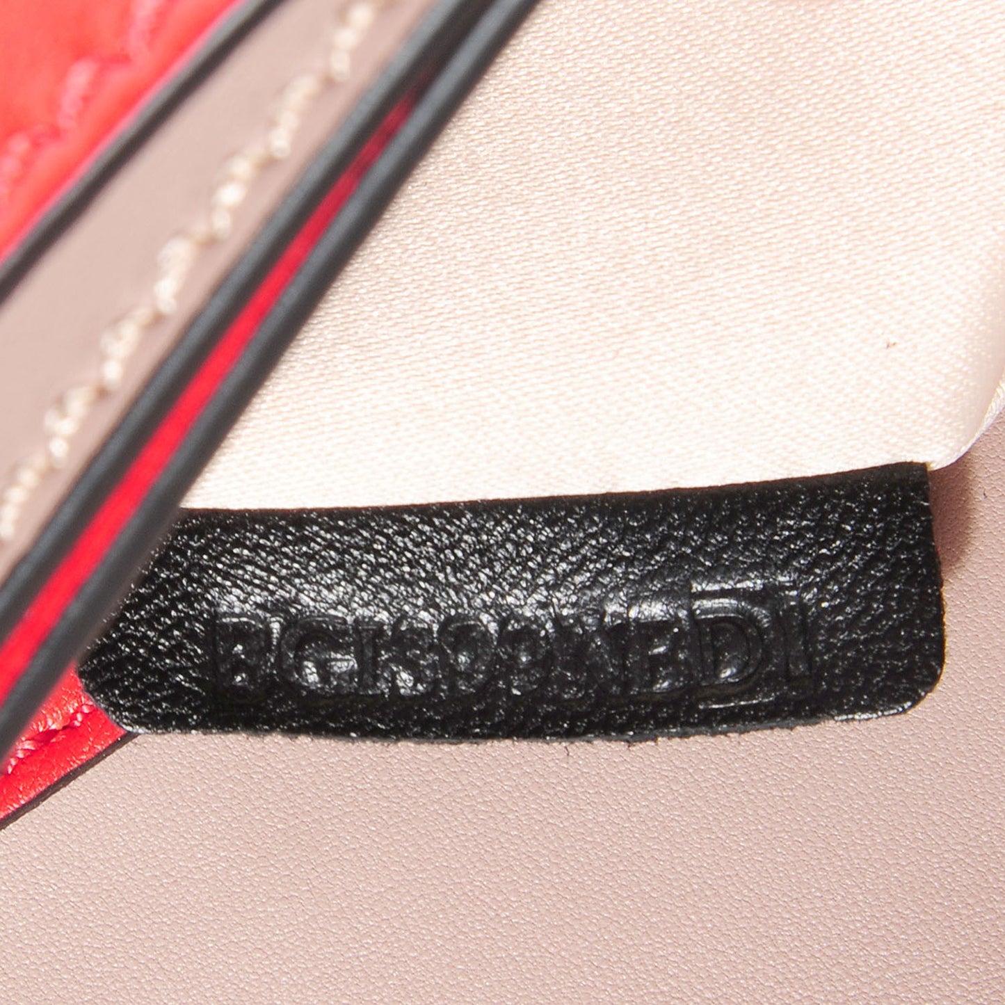 Nappa Leather Rockstud Clutch Deep Orange