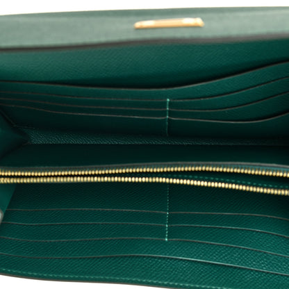 Hermes Epsom Kelly Longue Wallet Malachite 5 of 12