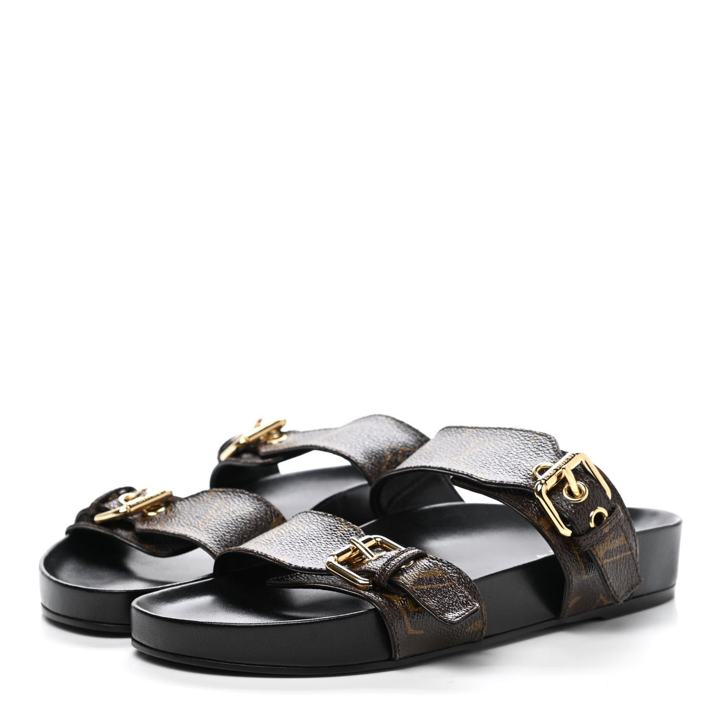 Monogram Bom Dia Mule Sandals 36 Black
