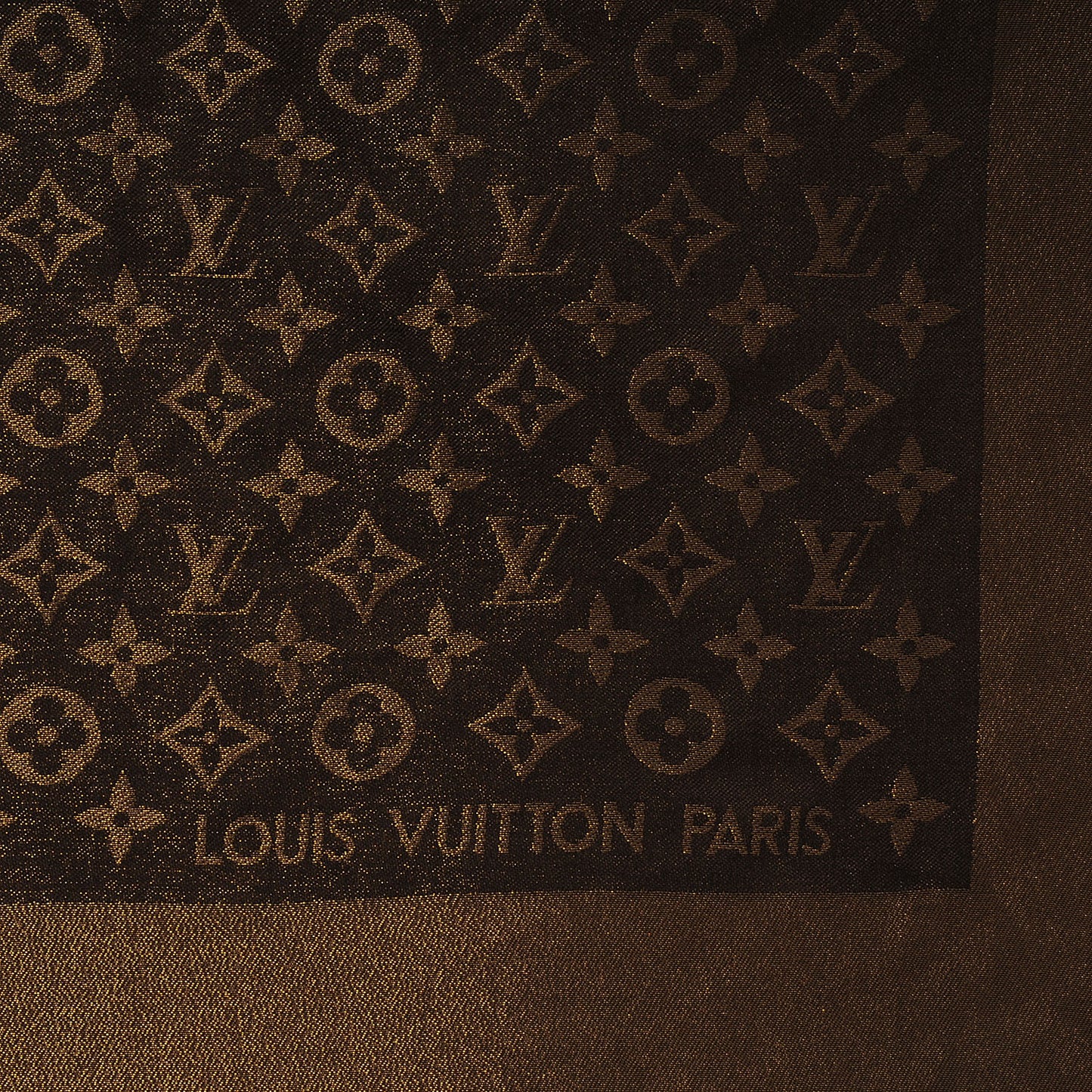 Silk Lurex Wool Monogram Shine Shawl Brown