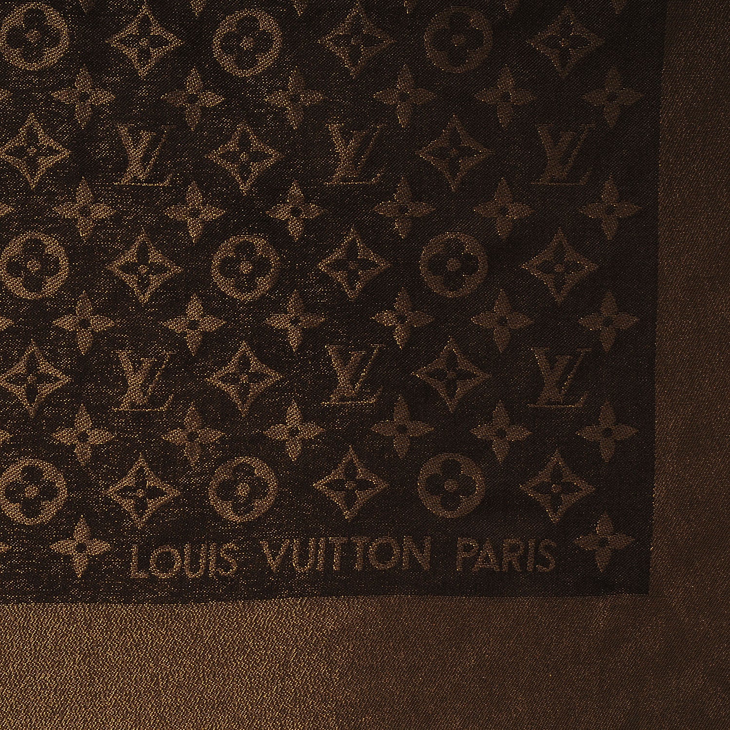 Louis Vuitton Silk Lurex Wool Monogram Shine Shawl Brown 4 of 6