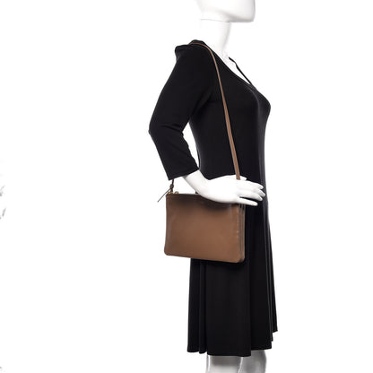 Celine Lambskin Large Trio Crossbody Bag Camel 2 of 11