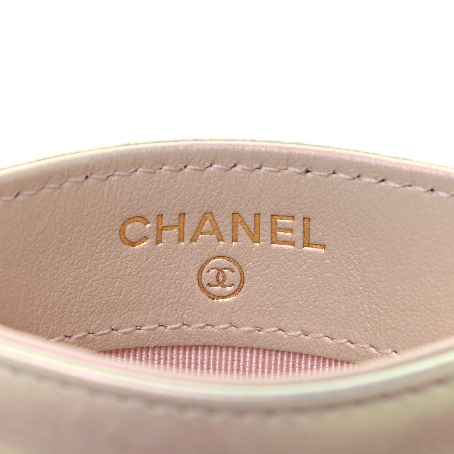 Chanel Iridescent Lambskin Quilted Card Holder Ivory 6 of 8