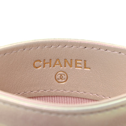 Chanel Iridescent Lambskin Quilted Card Holder Ivory 6 of 8