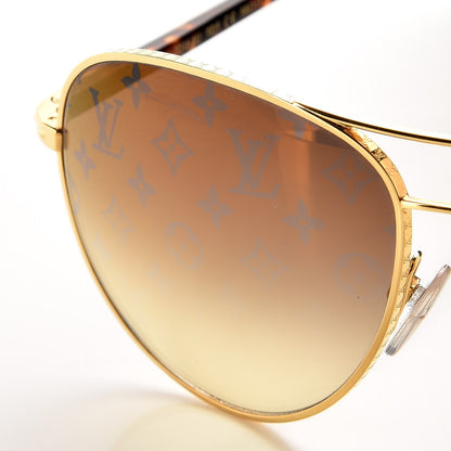Louis Vuitton Conspiration Pilote Sunglasses Z0164U Gold 7 of 8