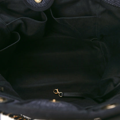 Chanel Mixed Fibers Calfskin Medium Deauville Tote Black 5 of 9