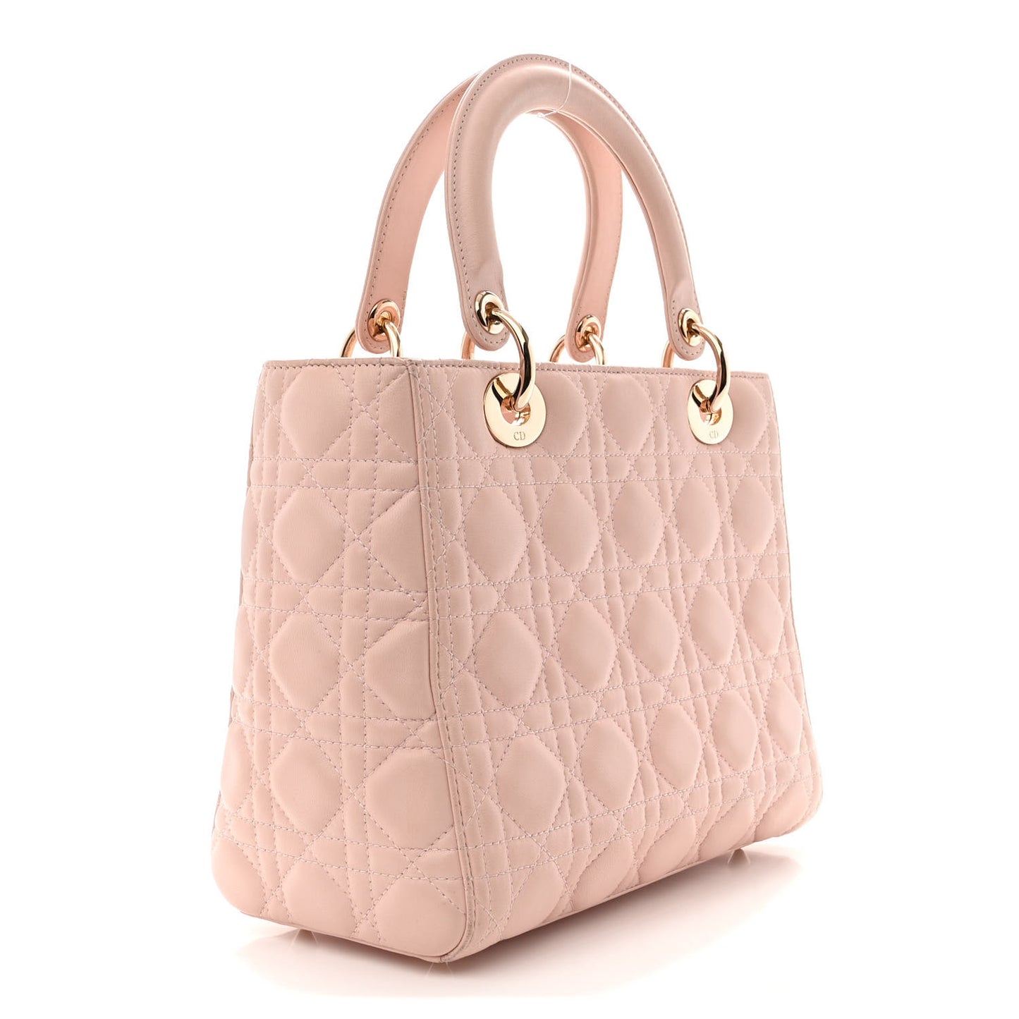 Lambskin Cannage Medium Lady Dior Light Pink