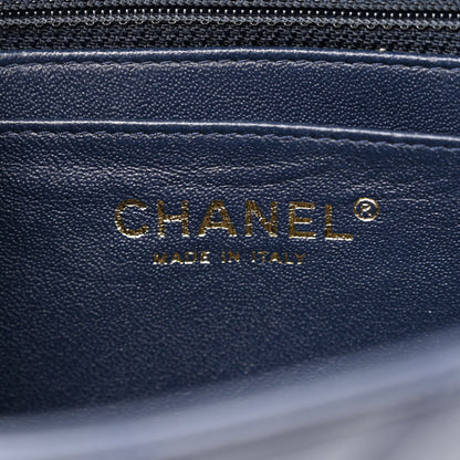 Chanel Lambskin Quilted Mini Rectangular Flap Dark Blue 6 of 10
