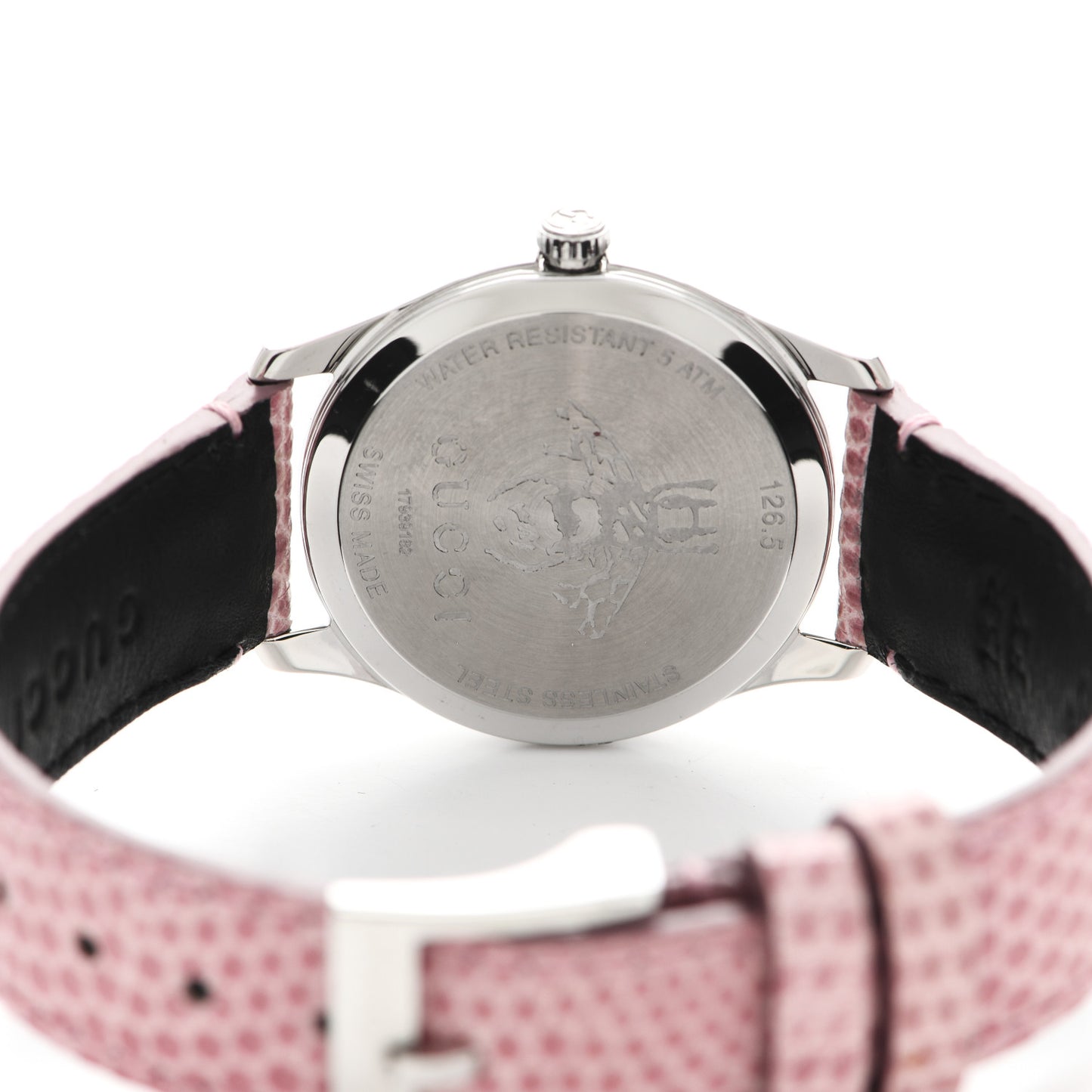 Stainless Steel Lizard Pink Mother of Pearl 29mm G-Timeless Charm Quartz Watch
