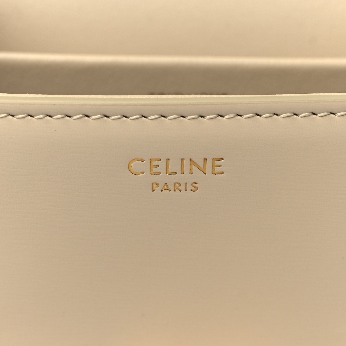 Natural Calfskin Triomphe Shoulder Bag White