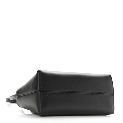 Fendi Vitello King Plexiglass Logo Embossed Mini By The Way Top Handle Boston Bag Black 4 of 11