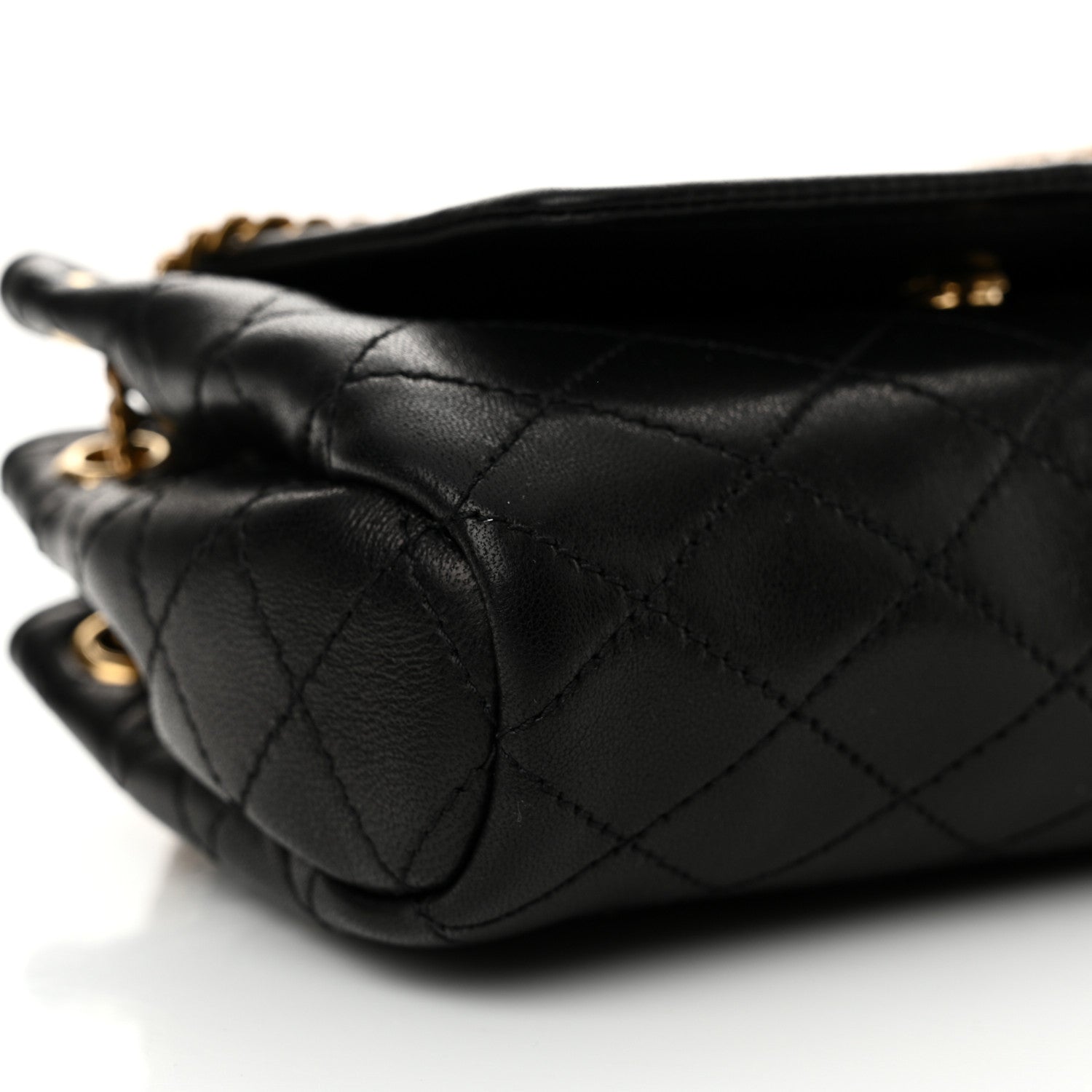 Saint Laurent Lambskin Quilted Monogram Mini Nolita Black 9 of 11