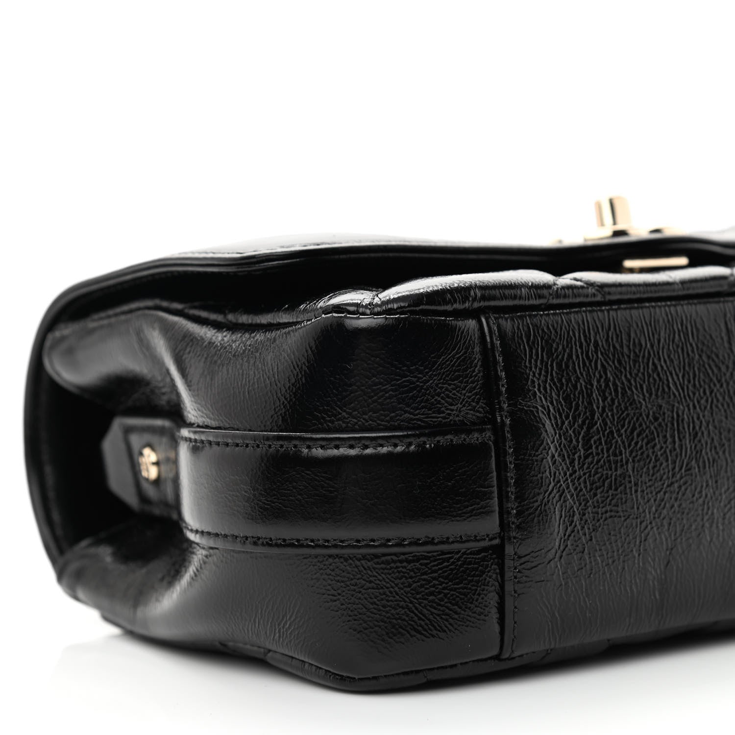 Chanel Crumpled Glazed Lambskin Quilted Mini Flap Black 8 of 10