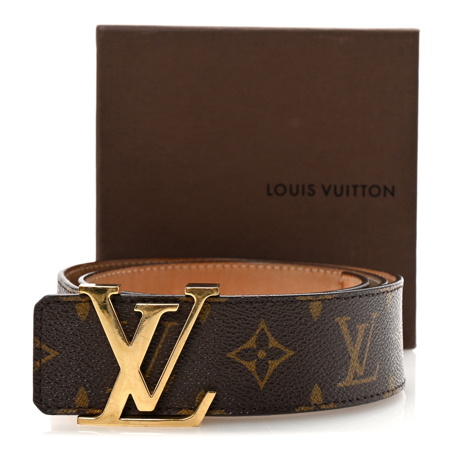 Louis Vuitton Calfskin Monogram 30mm LV Initiales Reversible Belt 80 32 Black 6 of 6