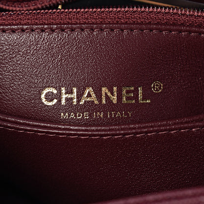 Chanel Caviar Lizard Quilted Mini Coco Handle Flap Burgundy 6 of 10