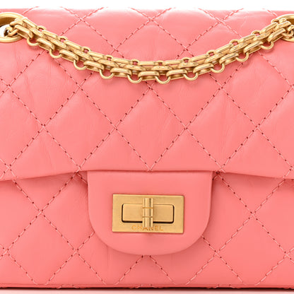 Chanel Aged Calfskin Quilted 2.55 Reissue Mini Flap Coral 8 of 11