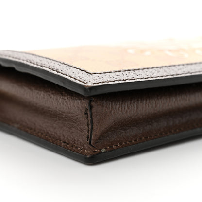 Gucci X ADIDAS Monogram Trefoil Embossed Wallet On Chain Brown 9 of 11