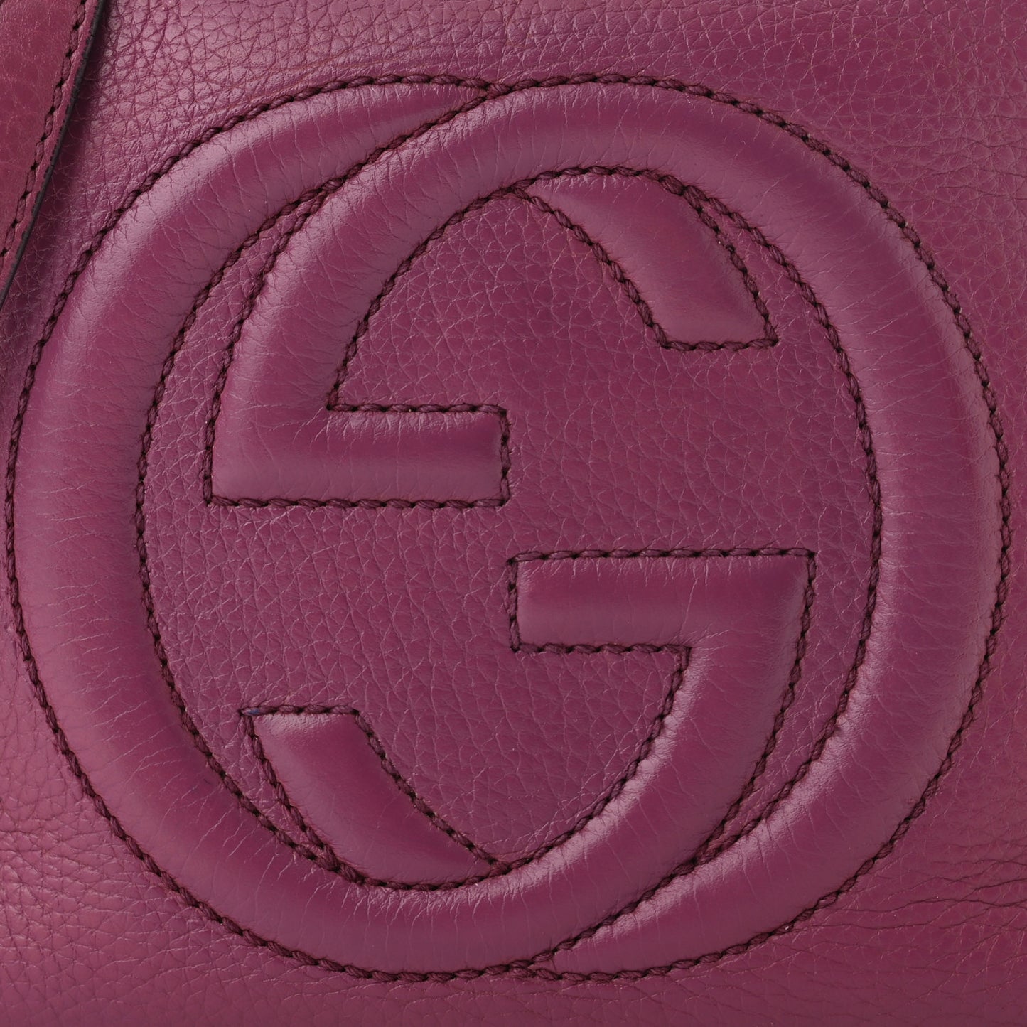 Pebbled Calfskin Small Soho Disco Bag Peonia Flower