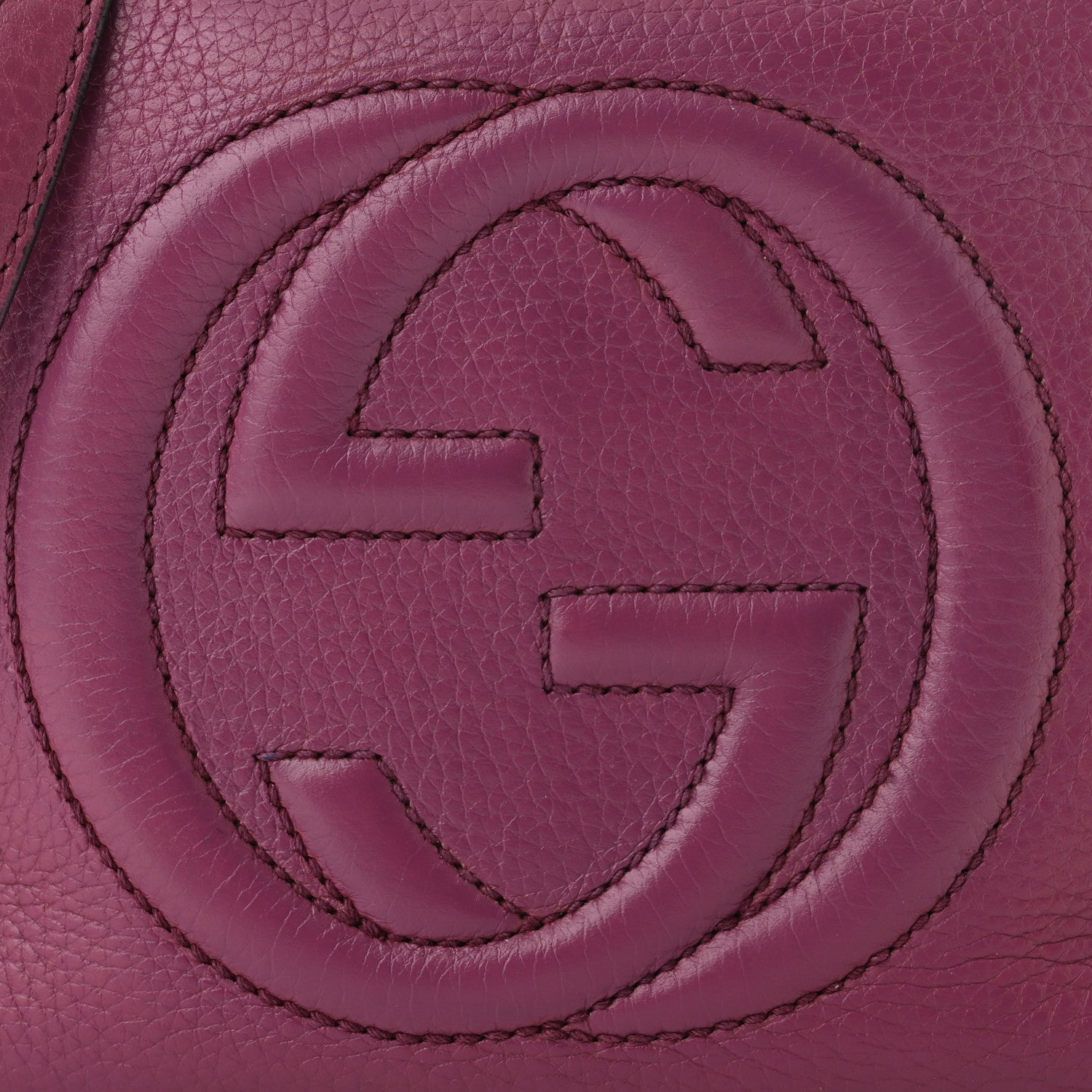 Gucci Pebbled Calfskin Small Soho Disco Bag Peonia Flower 8 of 10
