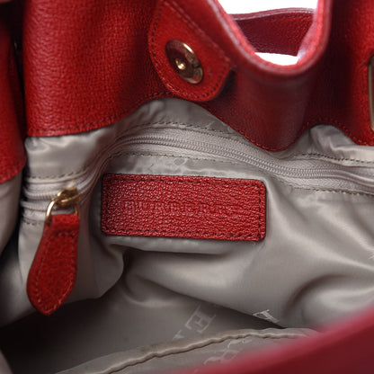 Burberry Grainy Calfskin Medium Wilenmore Hobo Red 8 of 11