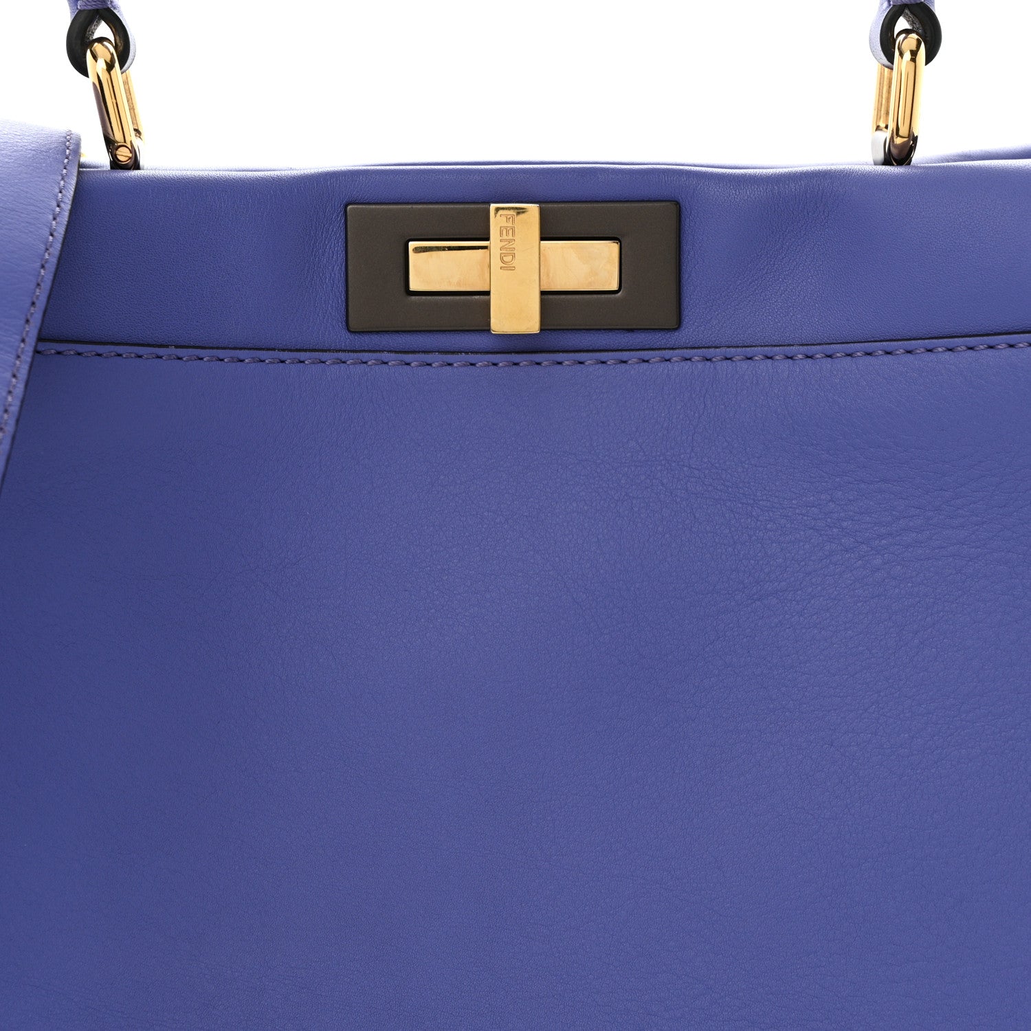Fendi Vitello Seta Medium Peekaboo Iconic Satchel Viola Cassis 11 of 13