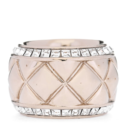 Chanel Crystal CC Ring 52 6 Gold 3 of 5