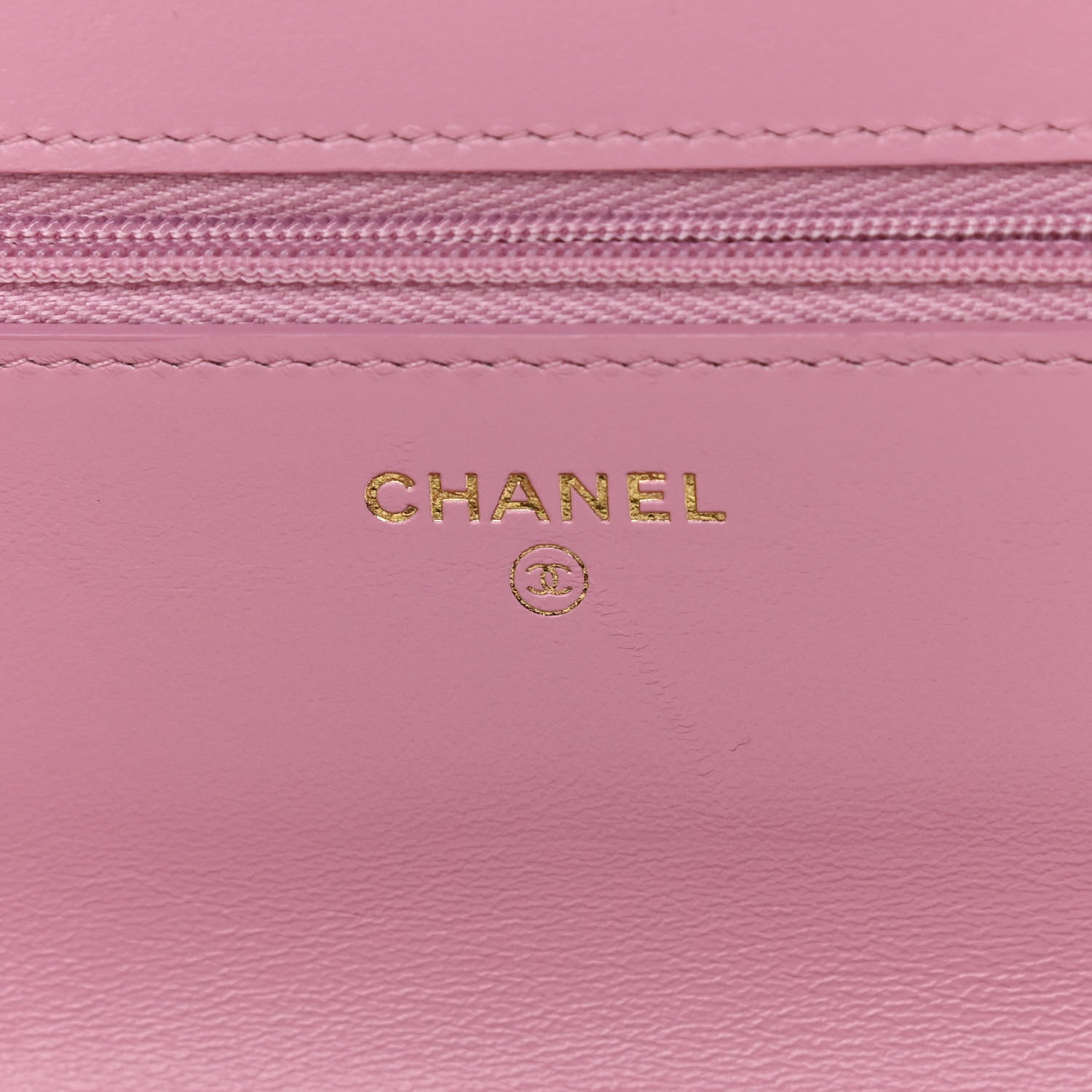 Chanel Lambskin Resin Quilted Wallet On Chain WOC Dark Pink 6 of 14