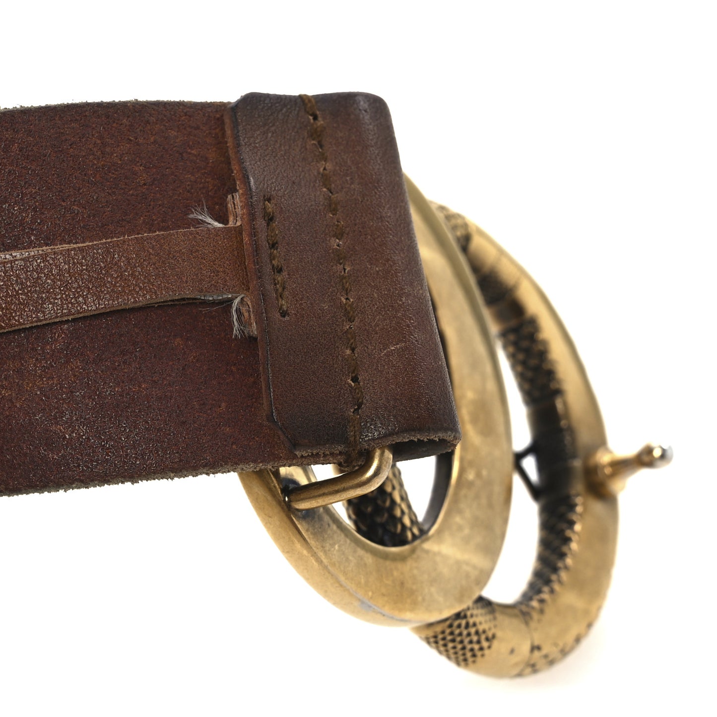 Faded Calfskin Snake Double G 40mm Belt 90 36 Cuir