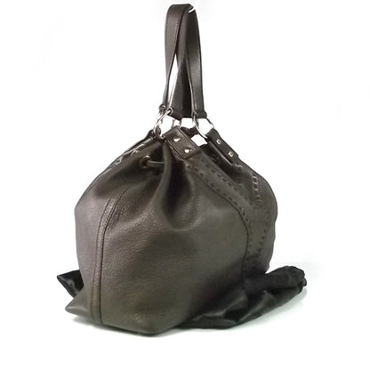 Saint Laurent Leather Reversible Tote Gold-Brown 5 of 10