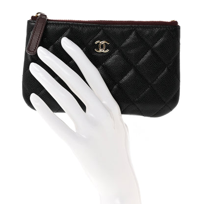 Chanel Caviar Quilted Small Cosmetic Case Black 2 of 8