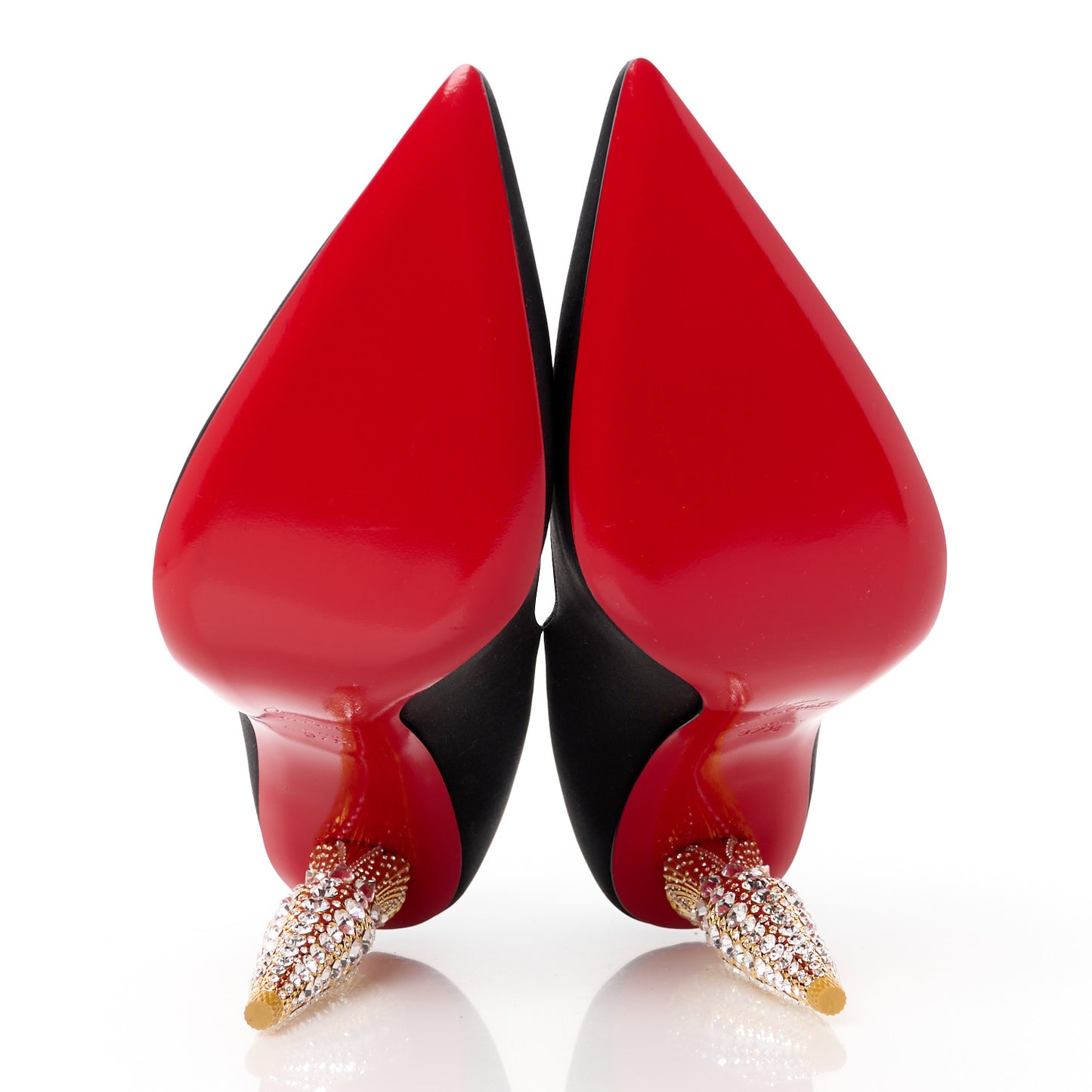 Crepe Satin Crystal LipStrass 100 Pumps 37.5 Black