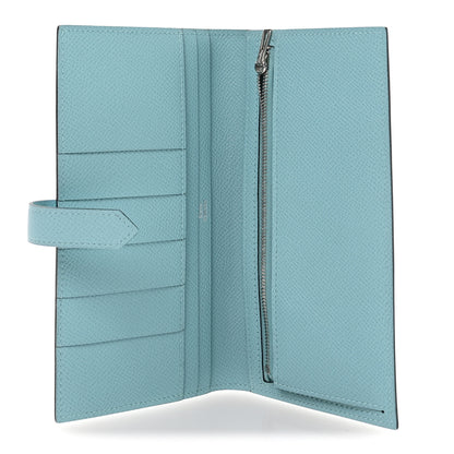 Hermes Epsom Bearn Gusset Wallet Bleu Atoll 5 of 8