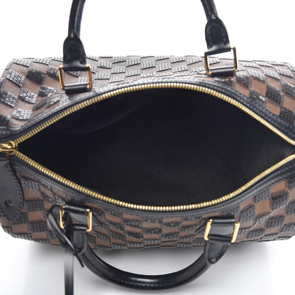 Louis Vuitton Damier Paillettes Speedy 30 Black 5 of 11