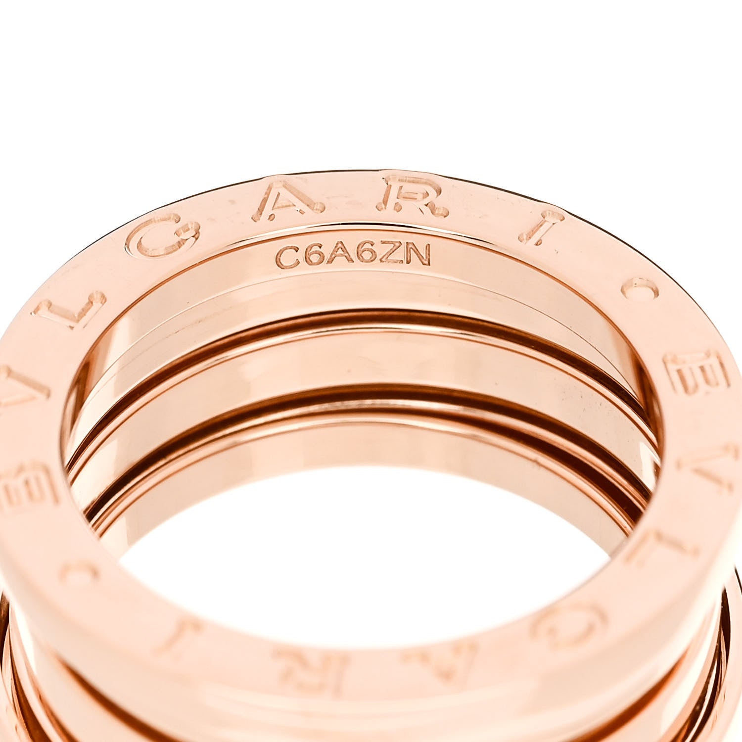 Bulgari 18K Rose Gold B.Zero1 Three-Band Ring 50 5.25 5 of 5
