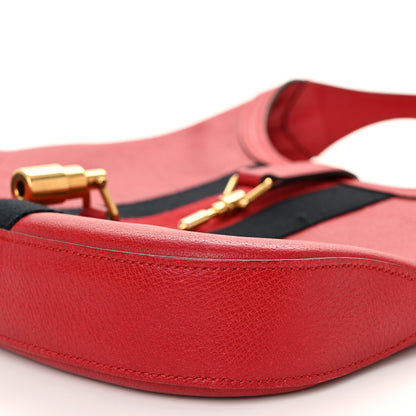 Gucci Soft Grained Calfskin Web Medium Jackie Hobo Red 11 of 13