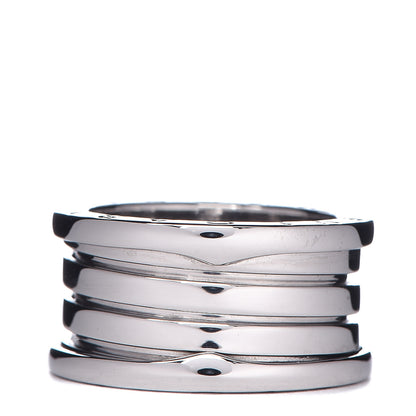 Bulgari 18K White Gold B.Zero1 4 Band Ring 54 6.75 1 of 5